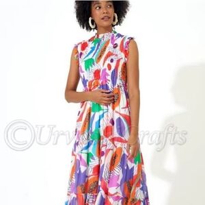Oliphant Colorful Abstract Maxi Dress
